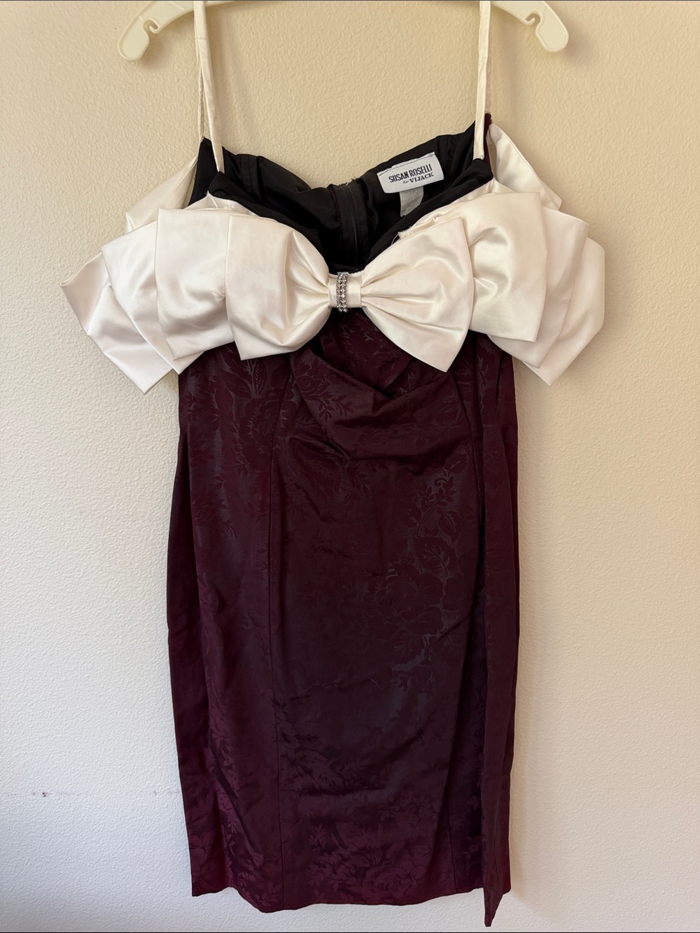 Sean John Black and White Prom Dress with Bow